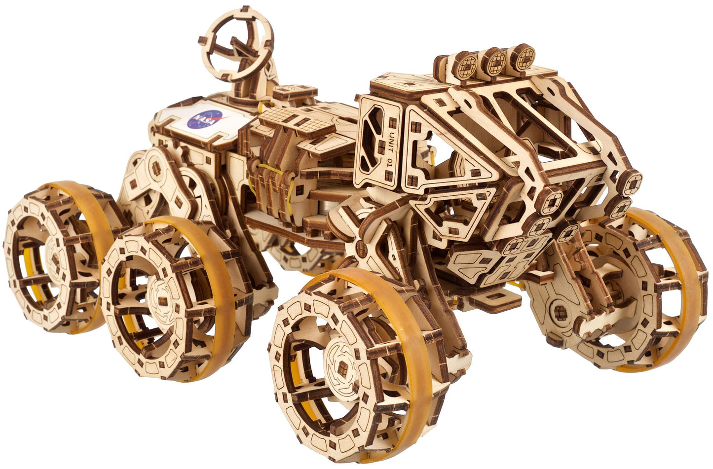 UGEARS Manned Mars Rover NASA - 3D Wooden Puzzles for Adults Car Puzzles for Adults – Mechanical 3D Puzzle Models to Build with Spring Drive DIY Crafts