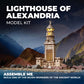 Ugears Lighthouse of Alexandria 3D Puzzle - DIY Kits for Adults 3D Wooden Puzzles with LED Nightlight - Model Building Adult Craft Wood Puzzle 340 Pcs