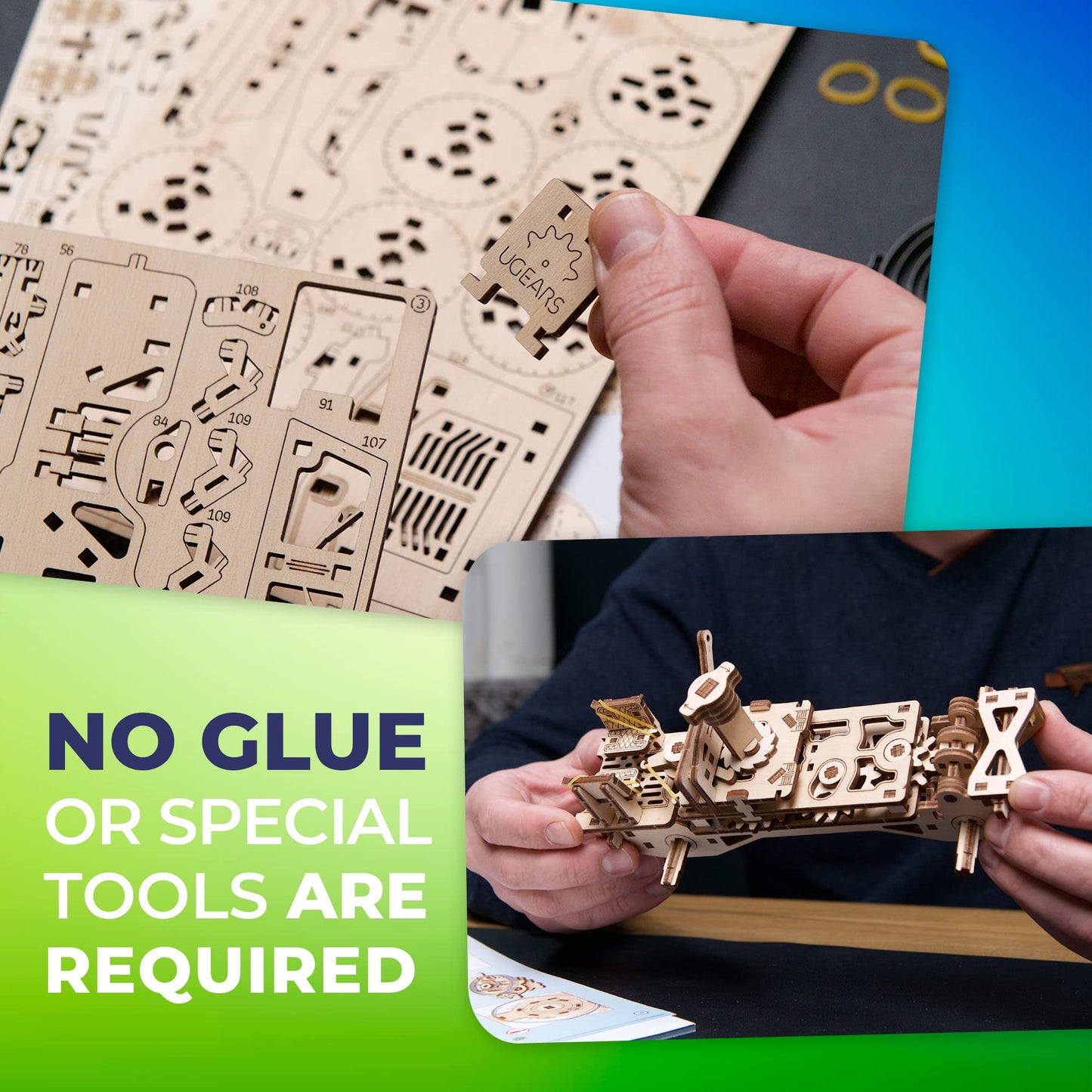 UGEARS Battlefield Dozor B Combat Vehicle - Armored Army Truck 3D Wooden Puzzle for Adults - Military Vehicle Model Kit - 3D Puzzle to Build