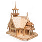 KWASVLYA Vintage Villa 3D Wooden Puzzle,Building Kits for Adults and Teens,Educational Brain Teaser Assembly Model with LED Lights,Skill Building and Creative Fun