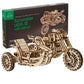 UGEARS Motorcycle with Sidecar Scrambler UGR-10 – Mechanical 3D Wooden Puzzles for Adults – DIY Model Kits for Adults with Moving Engine – Collectible Moto 3D Puzzle Model Kit - 380 Pcs