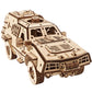 UGEARS Battlefield Dozor B Combat Vehicle - Armored Army Truck 3D Wooden Puzzle for Adults - Military Vehicle Model Kit - 3D Puzzle to Build