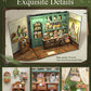 Cutefun Book Nook Kit - DIY Miniature House Dollhouse Kit, Book Nook Kits for Adults, Bookshelf Insert Bookend with LED Light for Teens and Adults (Blossom Florists)