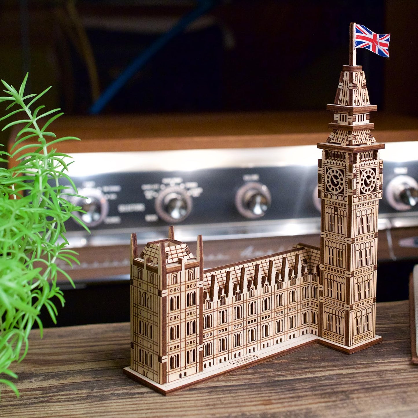 UGEARS Wooden 3D Puzzles for Adults – Big Ben Model Kit DIY Kits for Adults – Easy Craft Kits for Adults Model Building Kits – London Architecture Model Kit Wooden Puzzle for Adults – 63 Pcs