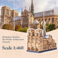 ROBOTIME 3D Wooden Puzzles for Adults, Scale 1: 460 Notre Dame de Paris Building Set, Architecture Wooden Model Kit Creative Gift