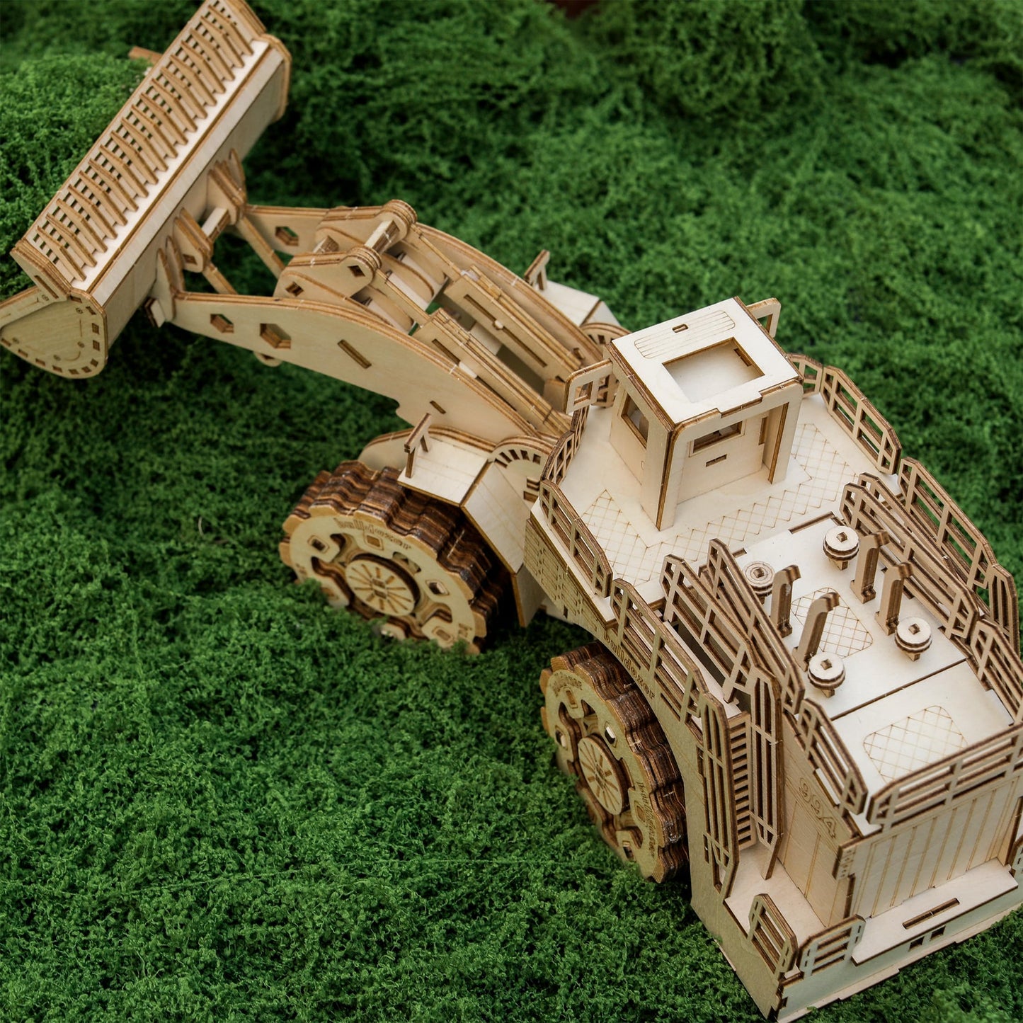 KWASVLYA 3D Wooden Puzzles,Bulldozer Model Kits, Wooden Puzzles for Adults and Teens, Educational Brain Teaser Assembly Model Car, Gifts for Christmas/Birthday