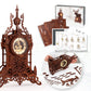 FUNPOLA LED 3D Wood Puzzle Clock Tower, 3D Building Model, DIY 3D Clock Kit (LED-WTC02)
