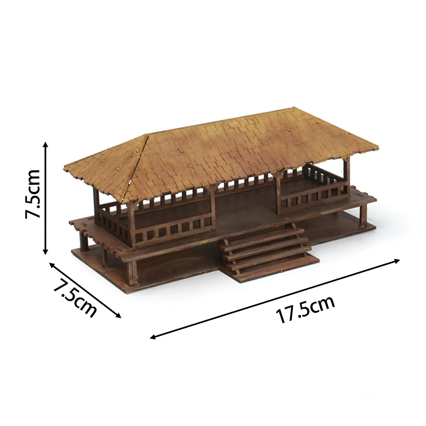 1/72 Wooden Cabin DIY Painting Wooden 3D Puzzle House Modeling Kits for Accessory Architecture Model War Scene Sand Table Decor