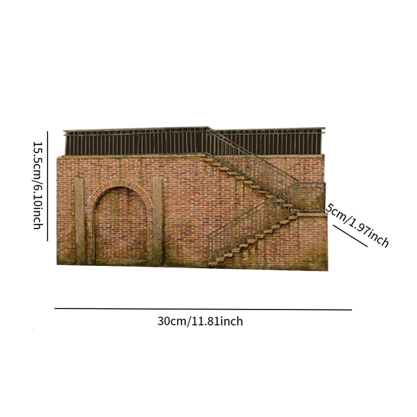 1/35 Scale Building Model Kit DIY Scene Factory Unpainted Wood Foam Scenery Layout for Military Diorama Train Set Architecture D