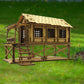 1/72 Wooden Cabin DIY Painting Wooden 3D Puzzle House Modeling Kits for Accessory Architecture Model War Scene Sand Table Decor
