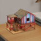 1/72 Wooden Cabin DIY Painting Wooden 3D Puzzle House Modeling Kits for Accessory Architecture Model War Scene Sand Table Decor