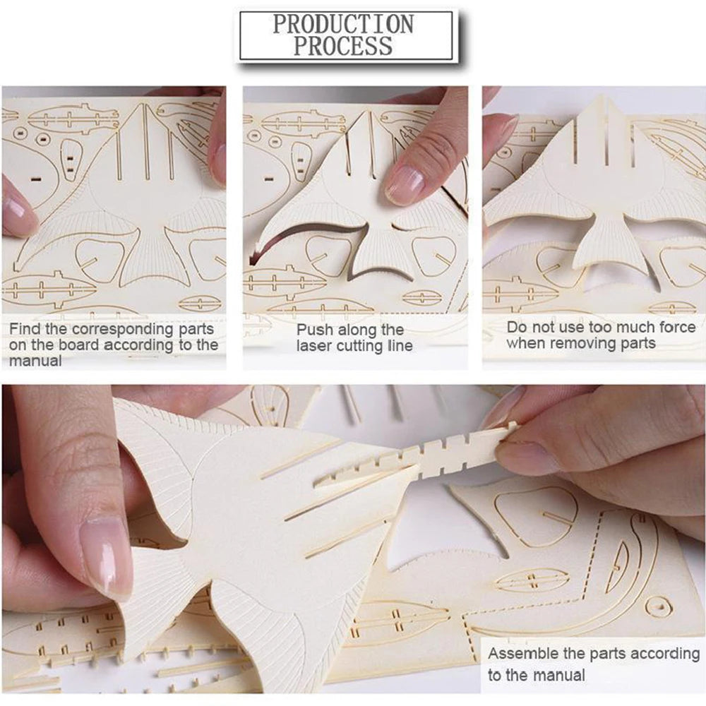 3D Ornaments Wooden Puzzle Animal Assembly Kits DIY Table Decoration Safe and Non-Toxic Easy Punch Out Gift Children Puzzle
