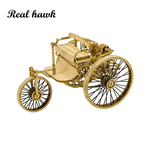 Wooden Toys Building DIY Craft Wood Furnishing Christmas Gift Present Static Model Kit Car Vintage II
