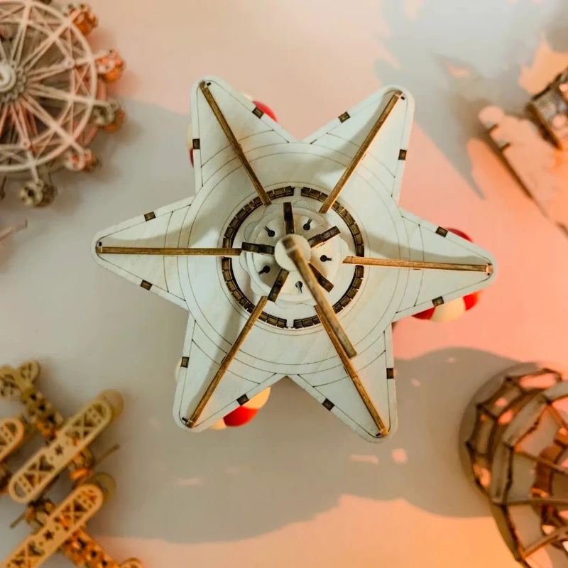 Creative Wood Figurine Assembly Model DIY 3D Puzzle Ornaments Handmade Toys Modern Room Desk Decoration Funny Holiday Gifts