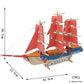 3D Sailing Ship Warship Pirate Ship Wooden Puzzle Boat Model DIY Educational Handmade Toys For Children Kids Party Games Gift