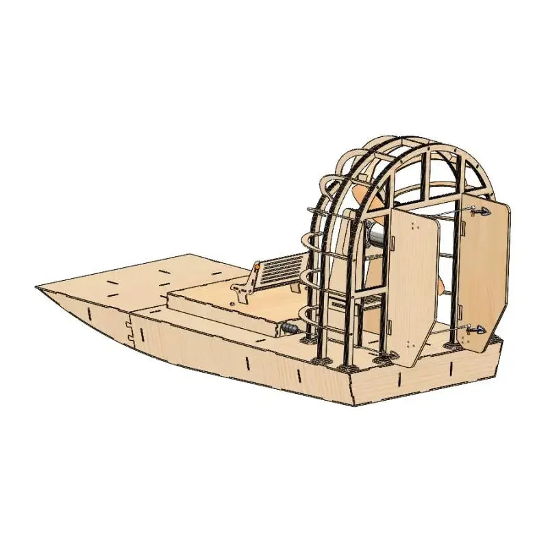 Wind-powered Boat Wooden Assembled Ship Model Electric Toy Remote Control Ship Third Generation Parent-child Interaction