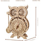 3D Wooden Puzzle Owl Clock Model Kits To Build Wooden Construction Handmade Craft Unique Christmas Gift