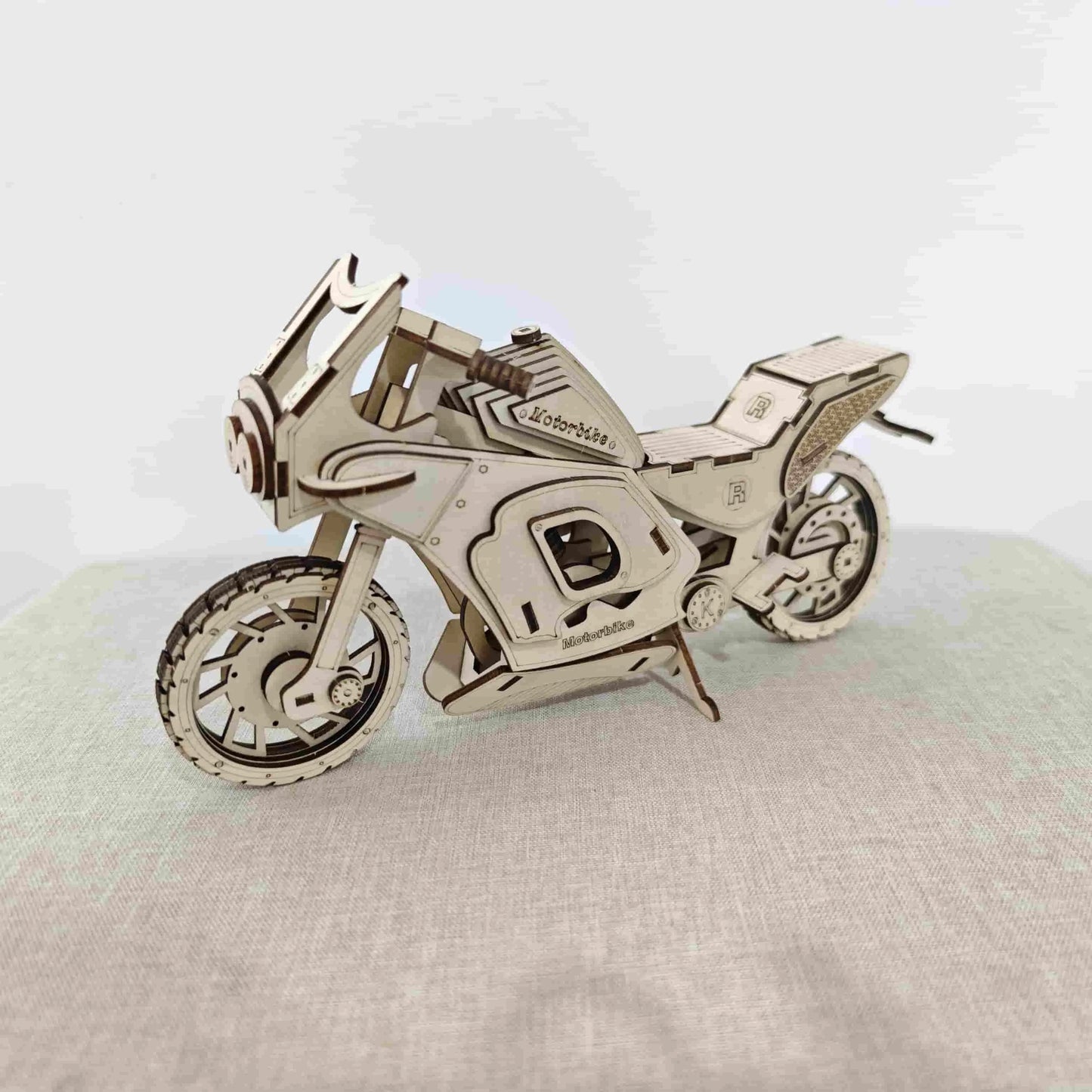 Adult 3D Wooden Puzzle Motorcycle Model Kit DIY Handmade Crafts Create Unique Birthday or Christmas Gifts