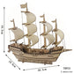3D Sailing Ship Warship Pirate Ship Wooden Puzzle Boat Model DIY Educational Handmade Toys For Children Kids Party Games Gift