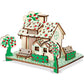 3D Wooden Puzzle Jigsaw House Villa Architectural Models DIY Assembled Combination Kids Handmade Craft Puzzle Decoration
