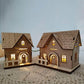 Wood House Model for Christmas Christmas House Ornament Festive Wooden House Ornaments Durable Warm Light Christmas for Home