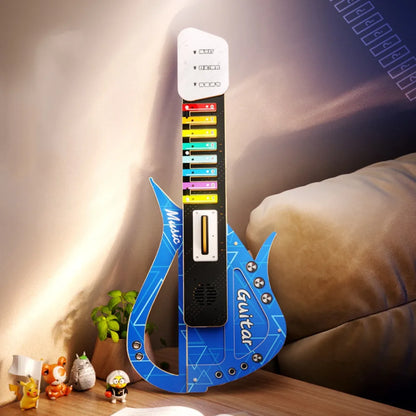 Wooden DIY Technology Electric Guitar Sound DIY Assembly Children's Music Guitar Toy Interactive Portable Music Instrument Toys