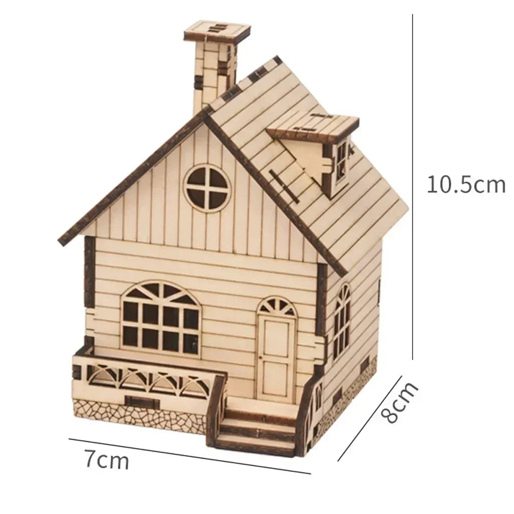 3D Wooden DIY Puzzle Music House Three-Dimensional Customized New Xmas Birthday Gifts Creative Dimensional Music Box !