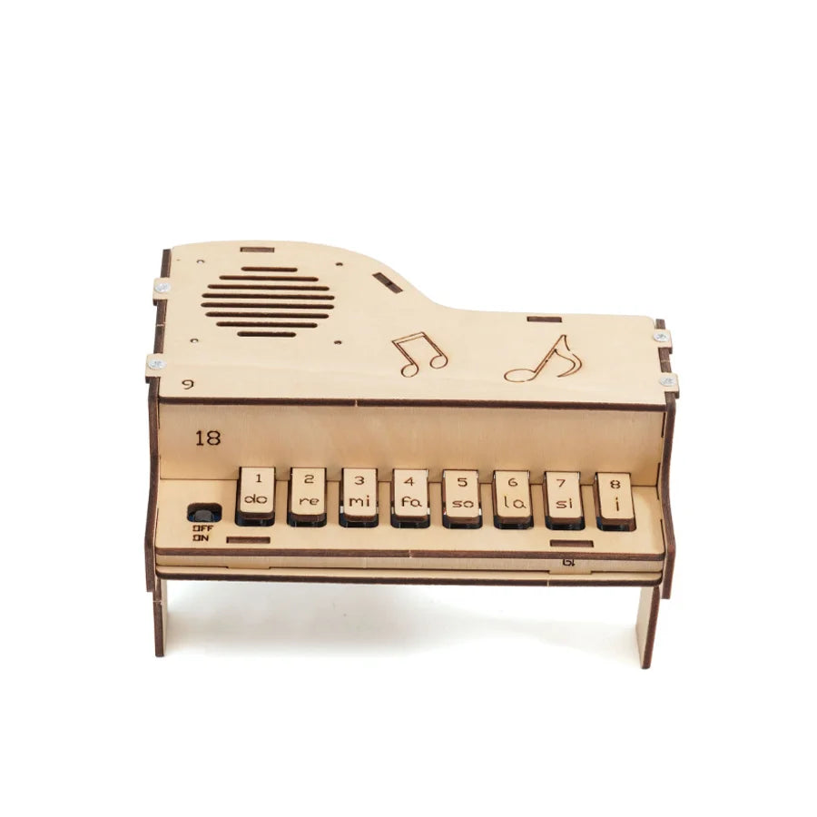 DIY Wooden Electronic Piano Model Teenager Science Toys Assembled Panotron Experiment Material Kits for Kids Educational