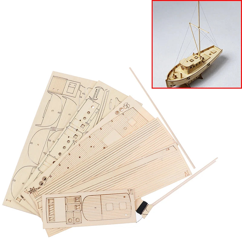 Kids DIY Wooden Kit 1:30 Ship Assembly Model Wooden Sailboat ToyPuzzle Toys Gift