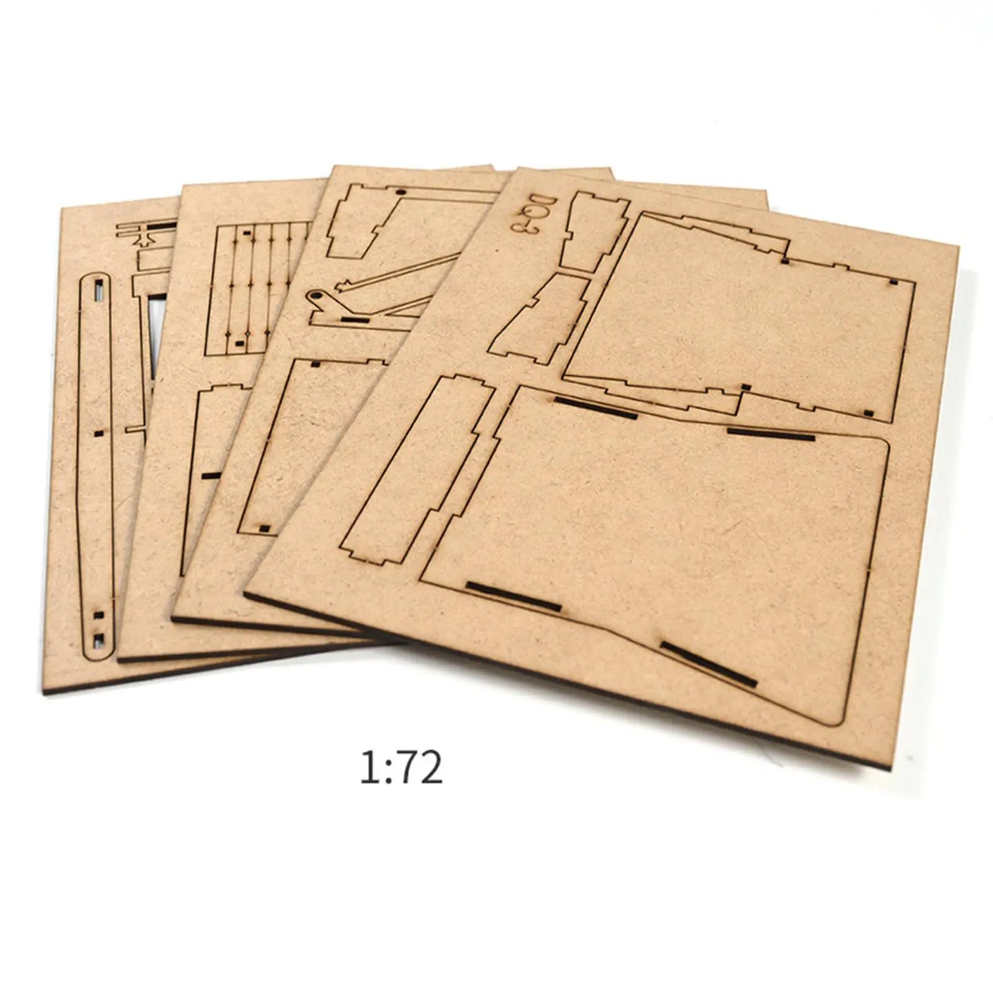 1:72 Scale 4D Wooden Bridge Model Handmade for Children Display Party Favors