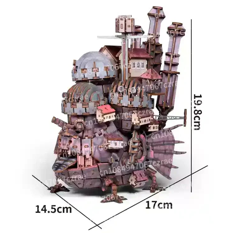 Wooden assembly model stacking animation ornament 3D three-dimensional puzzle