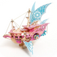DIY Steampunk Fantasy Epic Style Spaceship 3D Wooden Puzzle Toy Model Building Block Kits Assembly Toys For Kids Adults