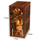 DIY Wooden  The Philosophical Library Book Nook Shelf Insert Miniature Model Kits Bookshelf Bookend for Friends Birthday Gifts