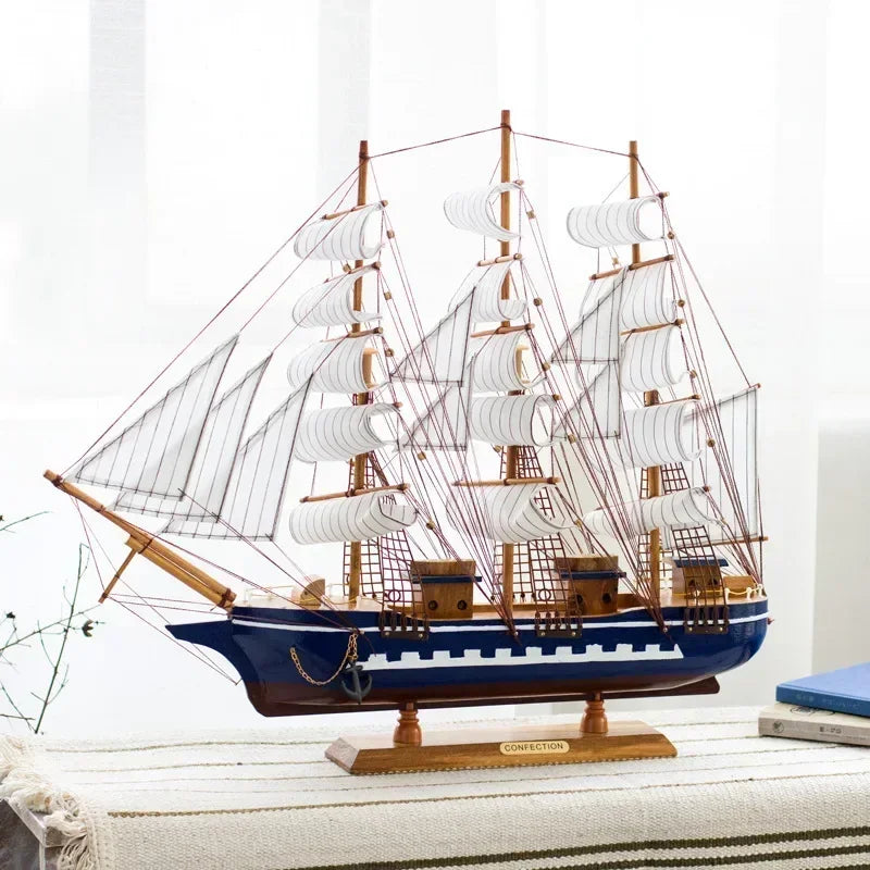 Wooden Sailing Ship Ornaments Famous Sailing Ships In The Age of Voyages Wooden Artwork Souvenirs for Office and Home Decoration