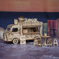 3D wooden puzzles, fast food truck models, handmade truck, bus, and car models, DIY toy ornaments and gifts for family