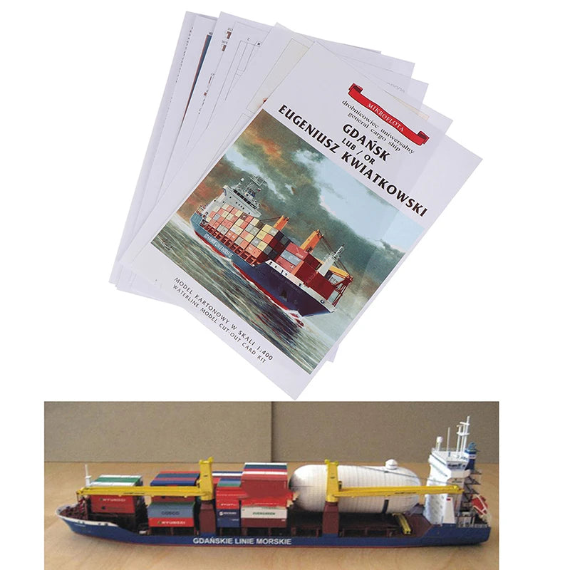 Wooden Assembly Ship Model Series Handmade Building Blocks Puzzle Assembly Brain Toy 3D Paper Card Model Sets ship model