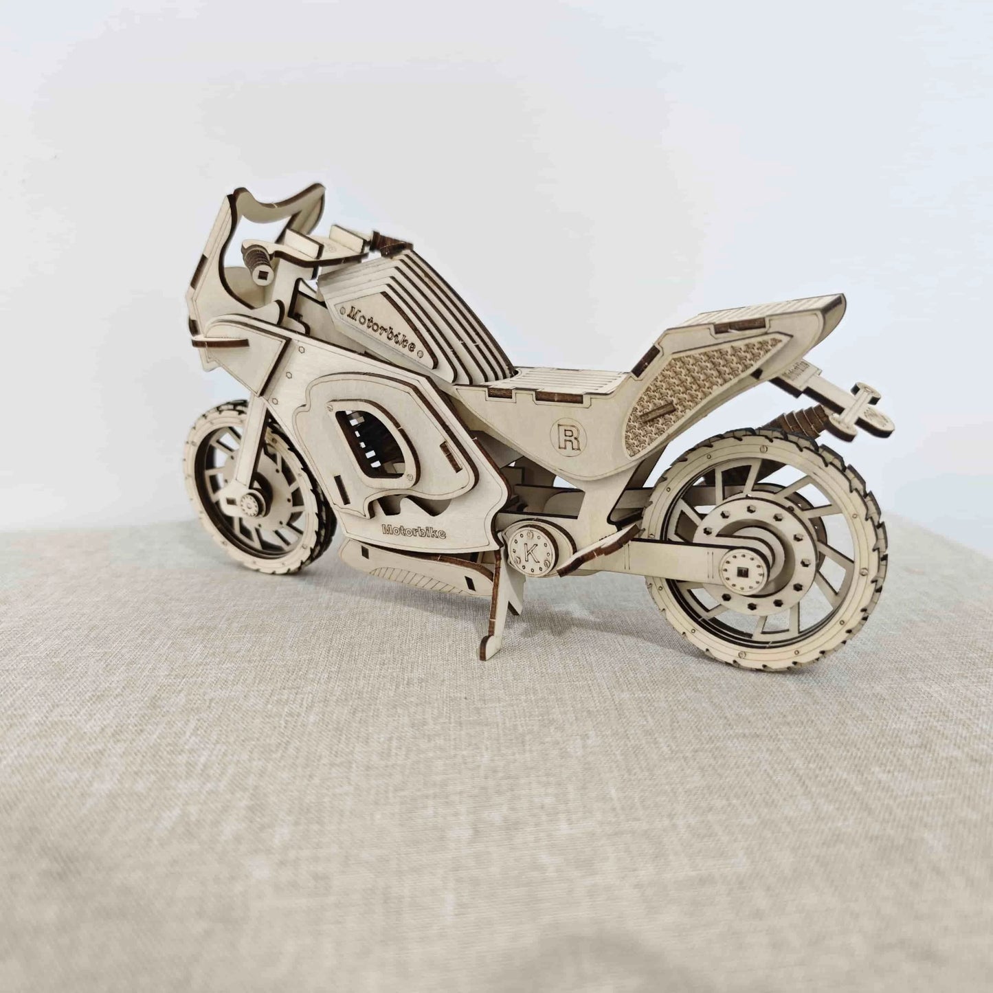 Adult 3D Wooden Puzzle Motorcycle Model Kit DIY Handmade Crafts Create Unique Birthday or Christmas Gifts
