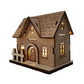 Wood House Model for Christmas Christmas House Ornament Festive Wooden House Ornaments Durable Warm Light Christmas for Home