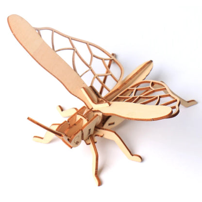 Wooden 3D Puzzle DIY Insects Animal butterfly Bee Adult Puzzles Toys ornament handicraft scorpion 14+