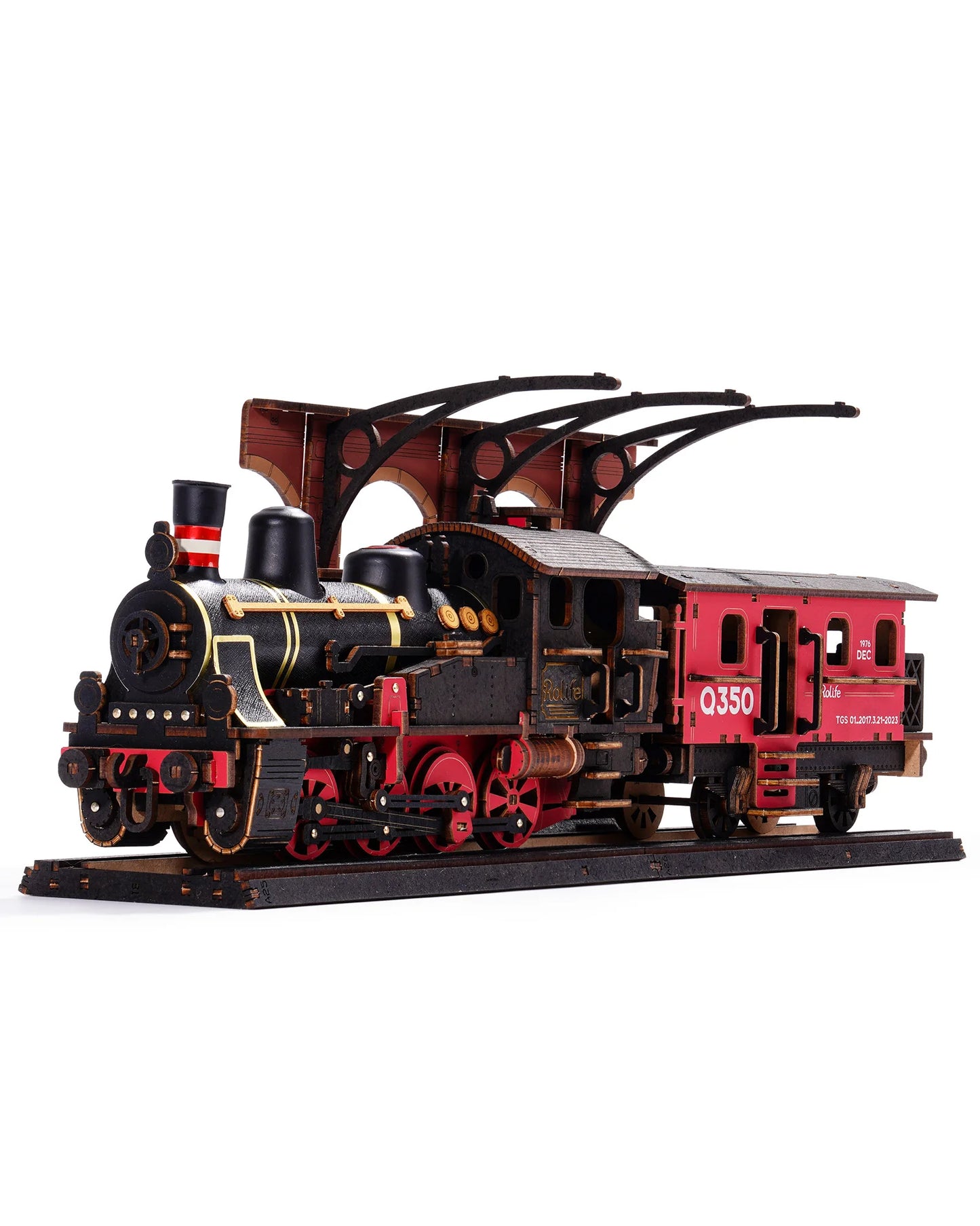 Robotime Rolife Steam Journey 3D Wooden Puzzle Traditional Train Model Pre-colored Design Wood Easy Assemble Toys Gifts TGS01