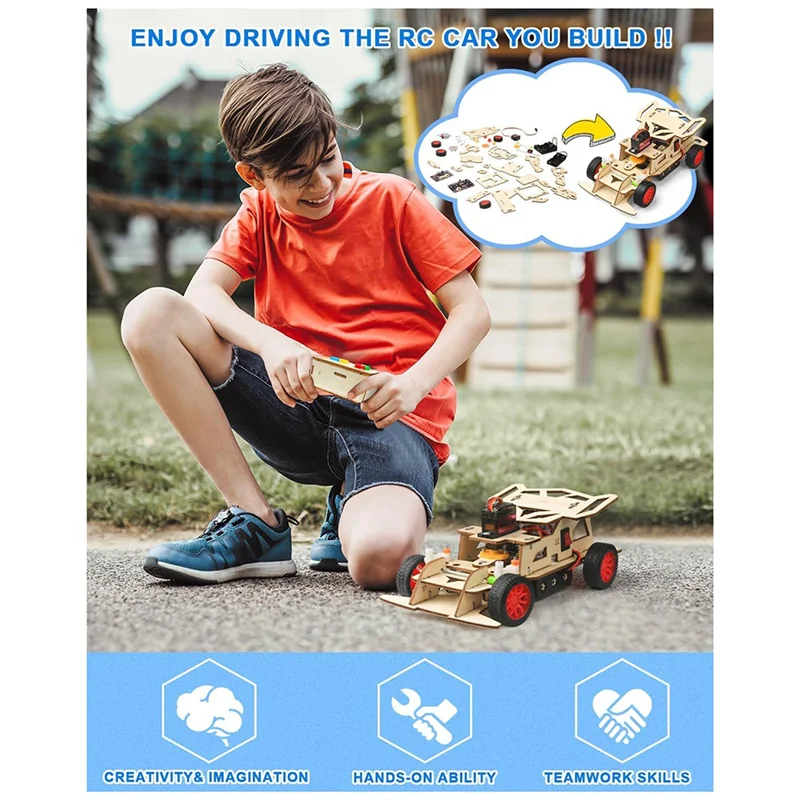 MACH-RC Car  Wooden Science Kits Assembly Physics Experimental Tool Kit 3D Puzzle  Early Learning Teaching Materials