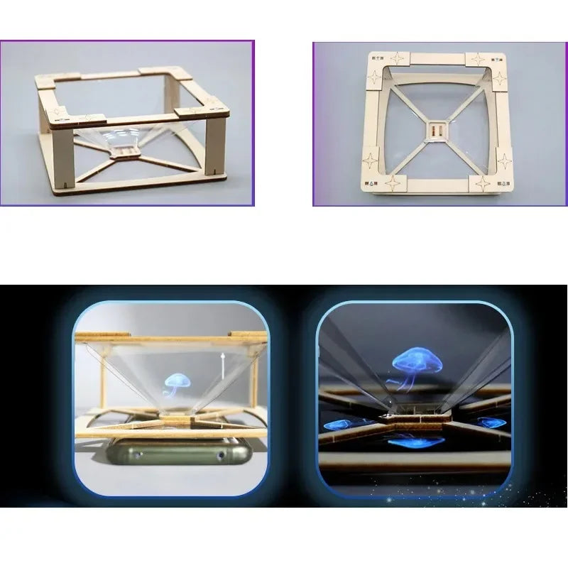 Handmade 3D Holographic Pro Jection DIY Models & Building Toy Science &Education Model Toy for Children Gift Toy Indoor handmade