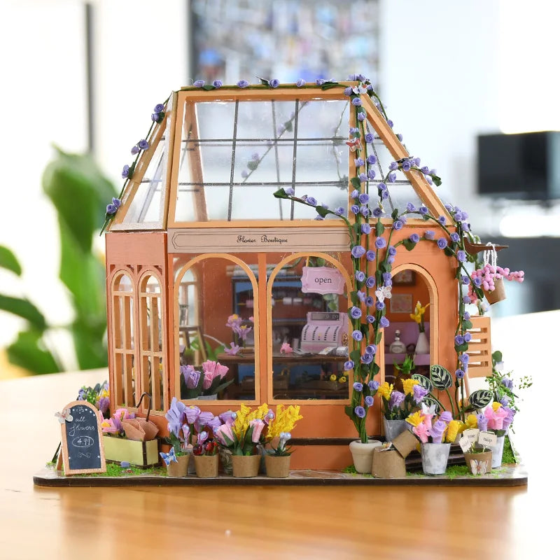Diy Architecture Mini House Villa Stereoscopic Model Children'S Toy Handmade Assembly Model House Desktop Decoration