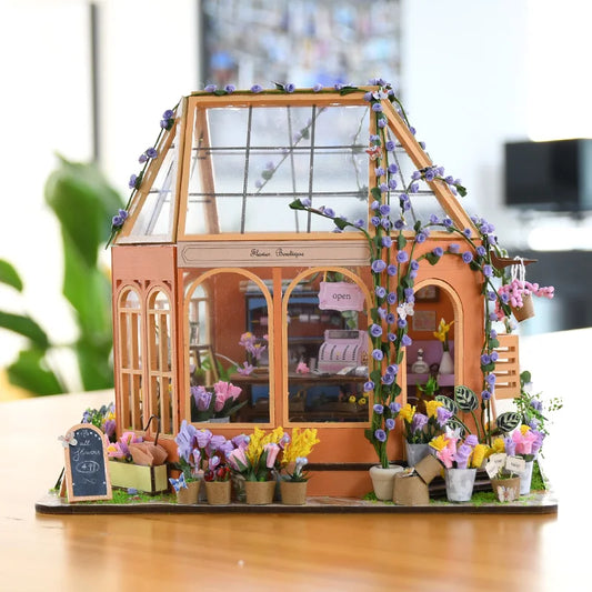 Diy Architecture Mini House Villa Stereoscopic Model Children'S Toy Handmade Assembly Model House Desktop Decoration