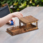 1/72 Models DIY Wooden House Assemble DIY Crafts Miniature House Handmade Buiilding Model Architecture Kits House Diorama Layout
