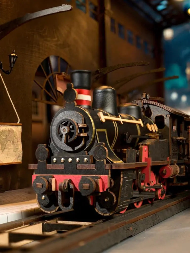 Robotime 3D Wooden Puzzles Steam Train Model Kits Home Decor Craft Gifts for Adults Men Boys Girls