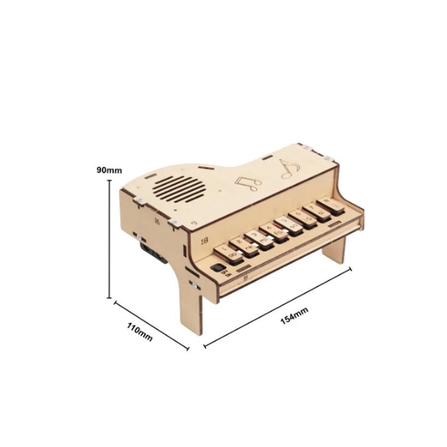 DIY Wooden Electronic Piano Model Teenager Science Toys Assembled Panotron Experiment Material Kits for Kids Educational