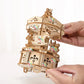 Rotatable DIY 3D Puzzles Carousel merry-go-round Music Octave Box Wooden Model Mechanical Kits Assembly Decor Toys Gift for Kids