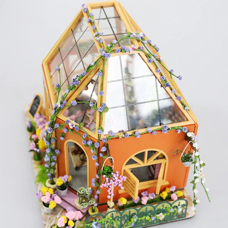 Diy Architecture Mini House Villa Stereoscopic Model Children'S Toy Handmade Assembly Model House Desktop Decoration