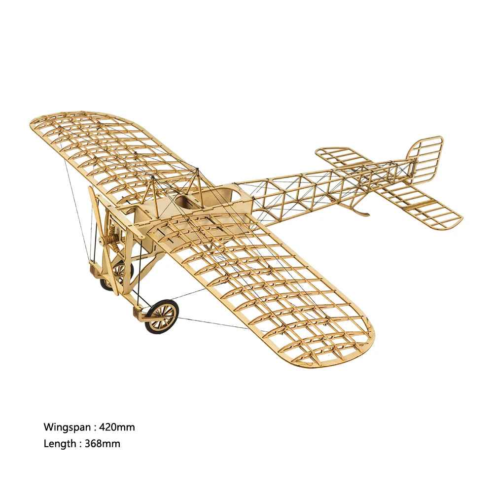 Real Hawk Bleriot XI Airplane Scale 1:20 Aircraft Wood Solid DIY Assembly Model Set Wood Toys Ornaments Children's Gift